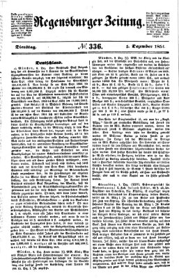 Regensburger Zeitung Dienstag 5. Dezember 1854