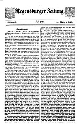Regensburger Zeitung Mittwoch 14. März 1855