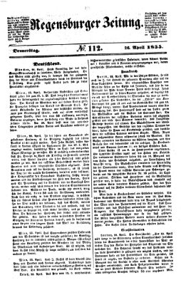 Regensburger Zeitung Donnerstag 26. April 1855