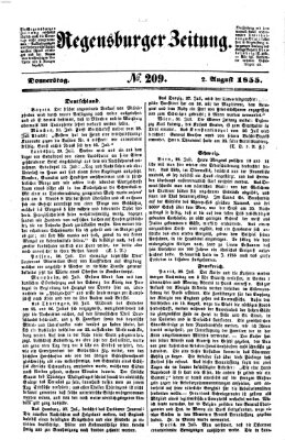 Regensburger Zeitung Donnerstag 2. August 1855