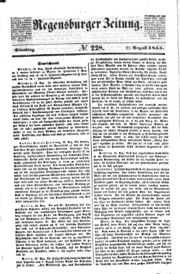 Regensburger Zeitung Dienstag 21. August 1855