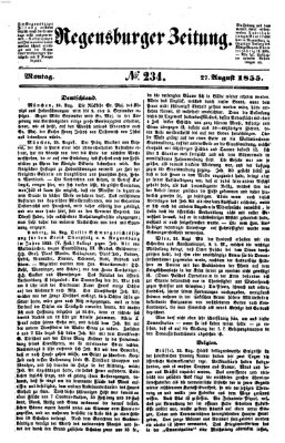 Regensburger Zeitung Montag 27. August 1855