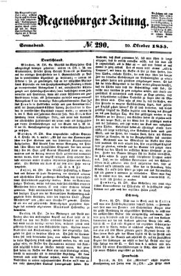 Regensburger Zeitung Samstag 20. Oktober 1855