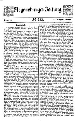 Regensburger Zeitung Sonntag 24. August 1856