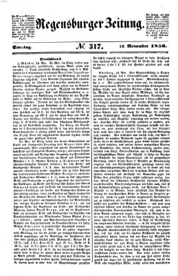 Regensburger Zeitung Sonntag 16. November 1856