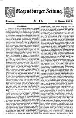Regensburger Zeitung Sonntag 11. Januar 1857