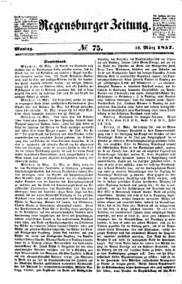 Regensburger Zeitung Montag 16. März 1857