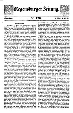 Regensburger Zeitung Samstag 2. Mai 1857