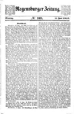 Regensburger Zeitung Montag 22. Juni 1857