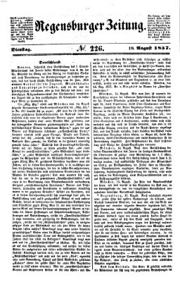 Regensburger Zeitung Dienstag 18. August 1857