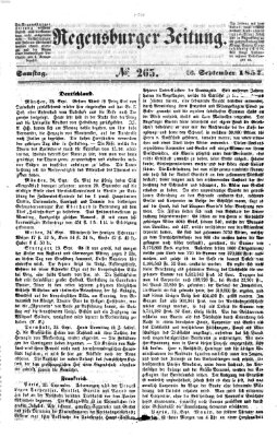 Regensburger Zeitung Samstag 26. September 1857
