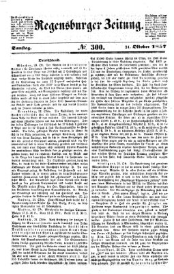 Regensburger Zeitung Samstag 31. Oktober 1857