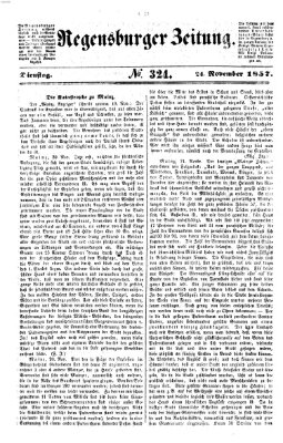 Regensburger Zeitung Dienstag 24. November 1857