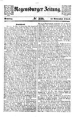 Regensburger Zeitung Sonntag 29. November 1857