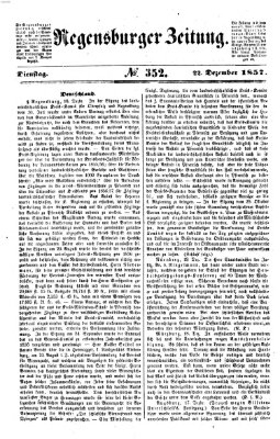 Regensburger Zeitung Dienstag 22. Dezember 1857