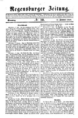 Regensburger Zeitung Sonntag 10. Januar 1858