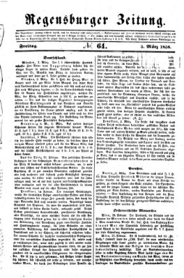 Regensburger Zeitung Freitag 5. März 1858