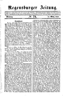 Regensburger Zeitung Montag 15. März 1858