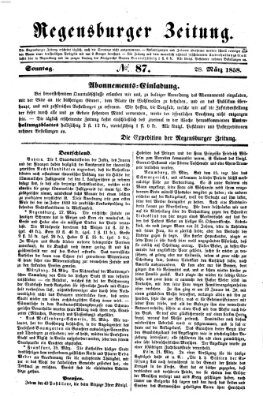 Regensburger Zeitung Sonntag 28. März 1858