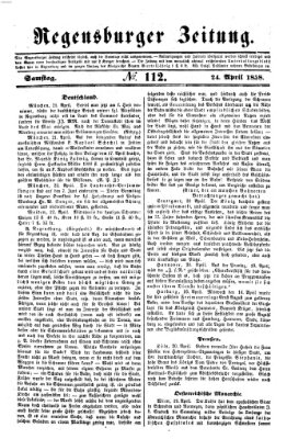 Regensburger Zeitung Samstag 24. April 1858