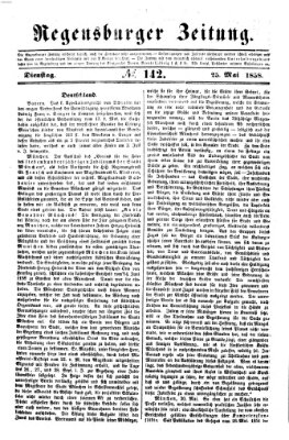 Regensburger Zeitung Dienstag 25. Mai 1858