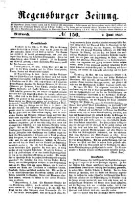 Regensburger Zeitung Mittwoch 2. Juni 1858