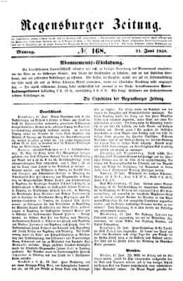 Regensburger Zeitung Montag 21. Juni 1858