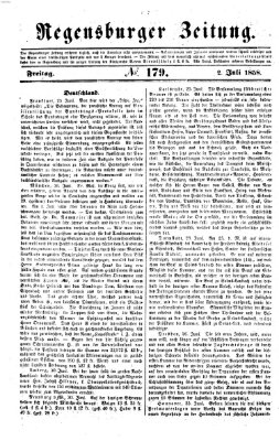 Regensburger Zeitung Freitag 2. Juli 1858