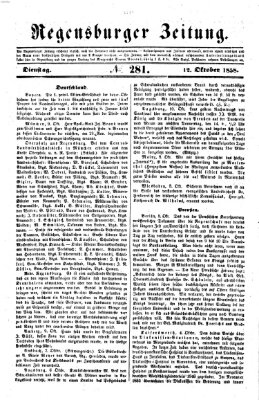 Regensburger Zeitung Dienstag 12. Oktober 1858
