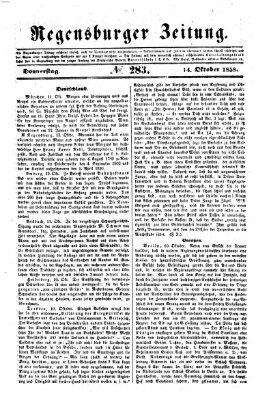 Regensburger Zeitung Donnerstag 14. Oktober 1858