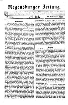 Regensburger Zeitung Montag 22. November 1858