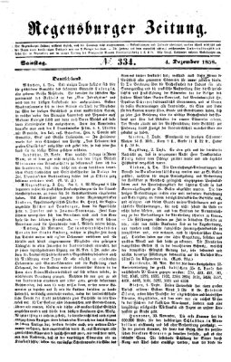 Regensburger Zeitung Samstag 4. Dezember 1858
