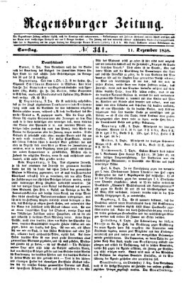 Regensburger Zeitung Samstag 11. Dezember 1858