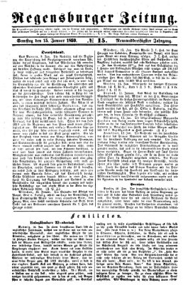 Regensburger Zeitung Samstag 15. Januar 1859