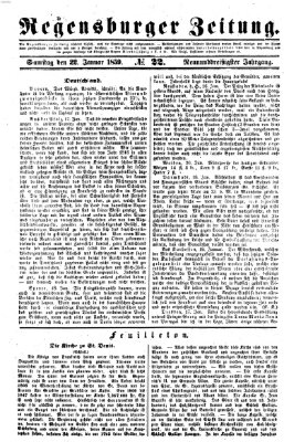 Regensburger Zeitung Samstag 22. Januar 1859