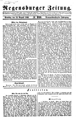Regensburger Zeitung Samstag 13. August 1859