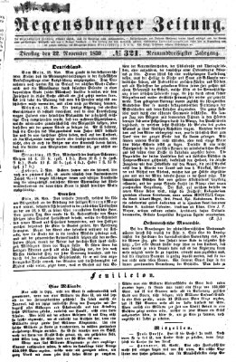 Regensburger Zeitung Dienstag 22. November 1859