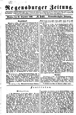 Regensburger Zeitung Montag 12. Dezember 1859