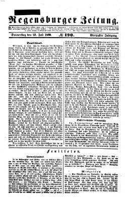 Regensburger Zeitung Donnerstag 12. Juli 1860