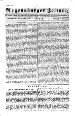 Regensburger Zeitung Mittwoch 22. August 1860