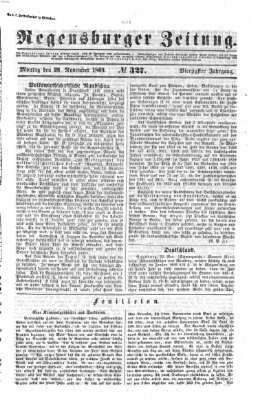 Regensburger Zeitung Montag 26. November 1860