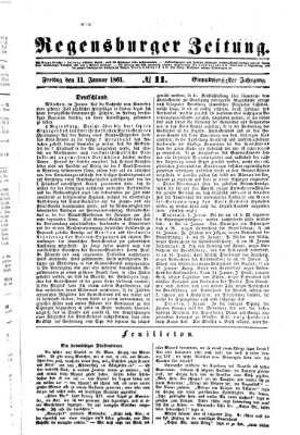 Regensburger Zeitung Freitag 11. Januar 1861