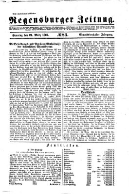 Regensburger Zeitung Sonntag 24. März 1861