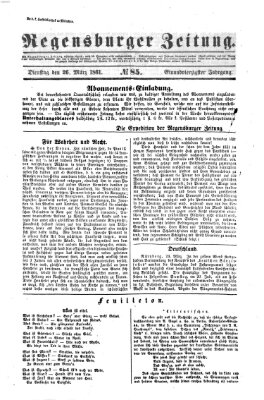 Regensburger Zeitung Dienstag 26. März 1861
