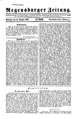 Regensburger Zeitung Samstag 31. August 1861