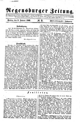 Regensburger Zeitung Freitag 3. Januar 1862