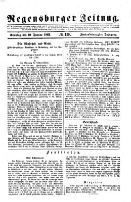 Regensburger Zeitung Sonntag 19. Januar 1862