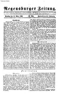 Regensburger Zeitung Samstag 15. März 1862