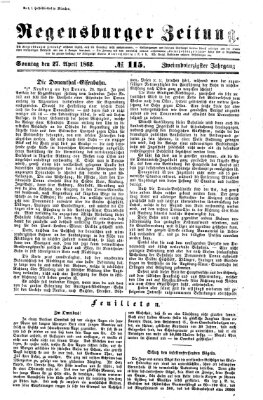 Regensburger Zeitung Sonntag 27. April 1862