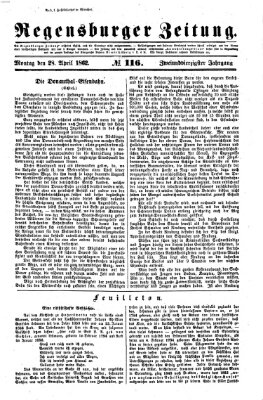 Regensburger Zeitung Montag 28. April 1862